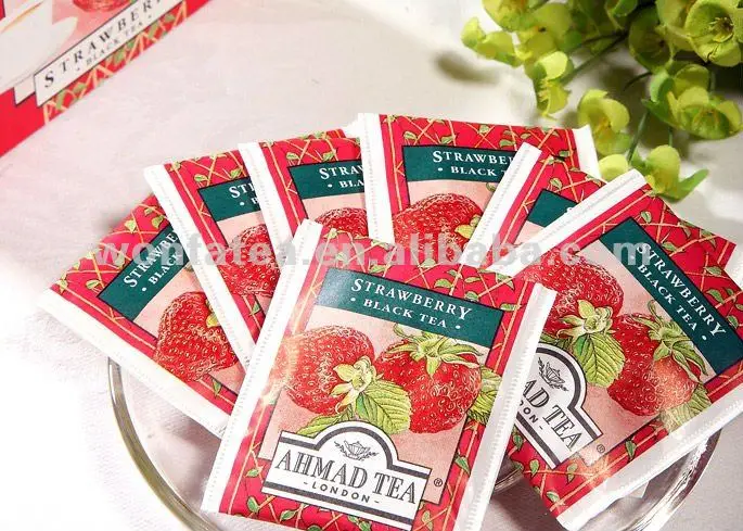 strawberry tea bag (single and double chamber tea