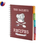 Custom new style recipes spiral high quality A5 note books