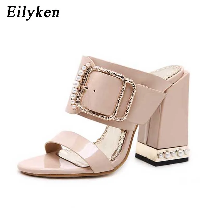 Eilyken Fashion Summer Women Slippers Sexy Crystal Buckle Square heel Women Slippers Sandals size 34-40 Apricot Black
Eilyken Fashion Summer Women Slippers Sexy Crystal Buckle Square heel Women Slippers Sandals size 34-40 Apricot Black