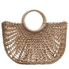 wholesale fashion straw woven basket bag mesh hand tote bag designer handmade eco friendly summer beach straw bags