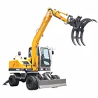 Forest harvest 6.5 Tons grabber excavator with log grapple for sale