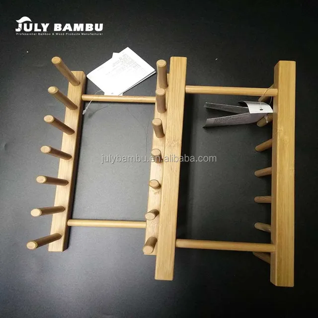 hot sale kitchen used bamboo dish drying rack custom bamboo dish