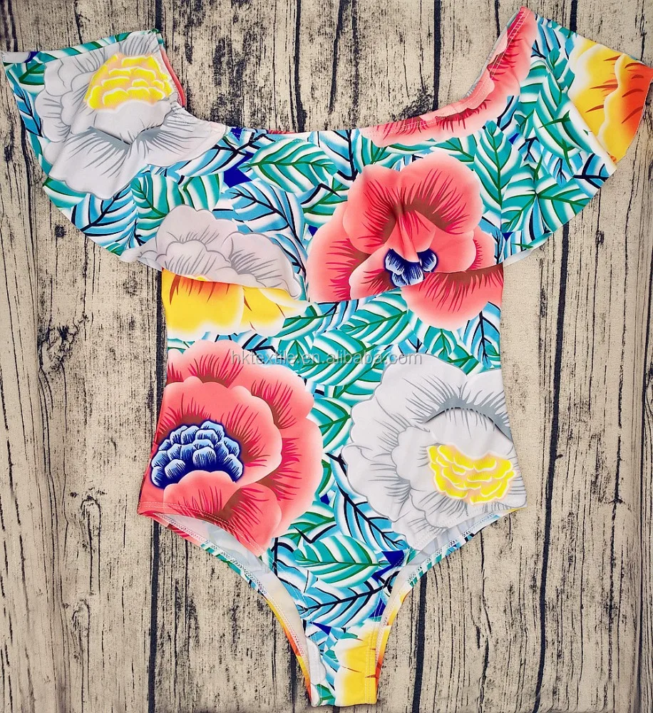 New Floral Print off Shoulder Swimwear Suit Women One Piece Bikini Swimsuit 2018 Sexy Swimwear Monokini Beach Wear, White/black/blue/brown/pink
New Floral Print off Shoulder Swimwear Suit Women One Piece Bikini Swimsuit 2018 Sexy Swimwear Monokini Beach Wear, White/black/blue/brown/pink
