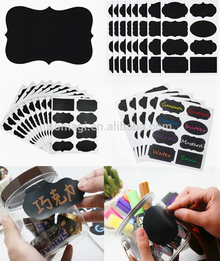 durable PVC removable chalkboard label