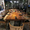 ideal more design restaurant dining square walnut wood slab live edge table top