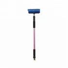 Portable garden telescoping wand soft bristle cleaning car window wash brush with long handle