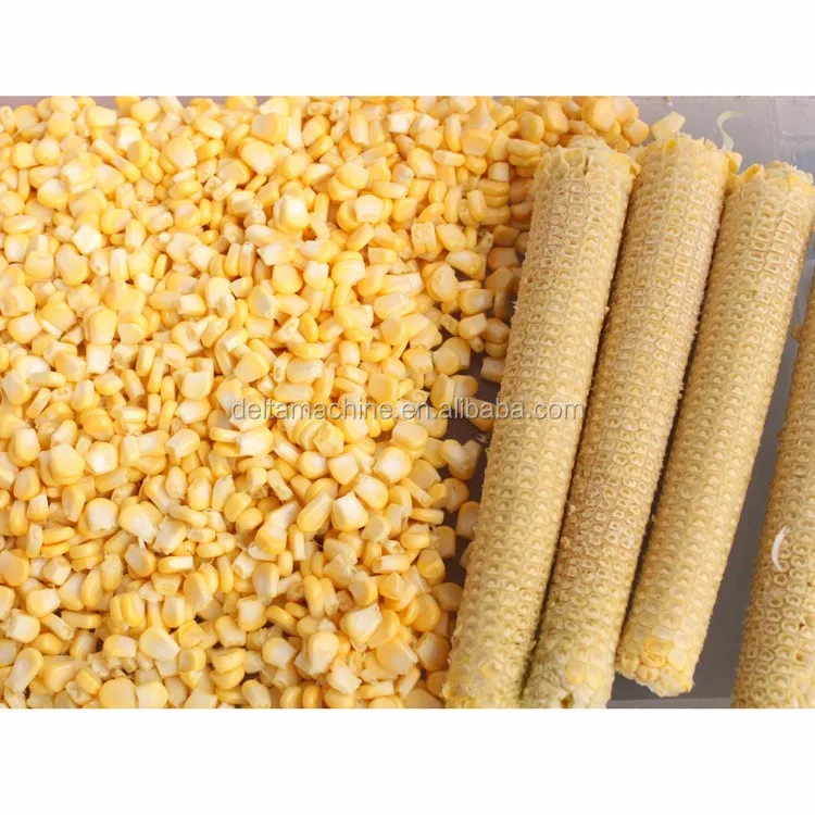 350kg hourly waxy corn frozen sweet corn kernel removing machine