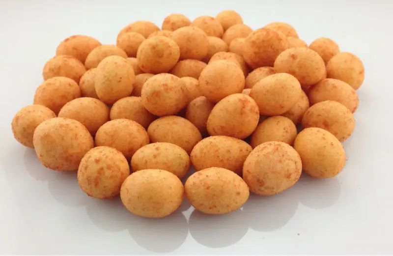 tomato coated peanuts