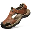 GT-19005 Free Shipping New Brand Men's Shoes Summer Leather Sandals Men's Fashion Magic Stick Summer Sandals