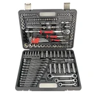 TECUNIQ Kraftwelle 150pcs Car Repair Tool Set Hand Tools 1/4''& 3/8''&1/2'' DR Socket Set