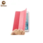Dormancy smart three folding tablet case for pu ipad case 9.7 with PC back cover