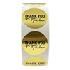 Hot sale Self Adhesive Paper custom round thank you label sticker roll