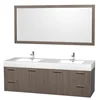 Pricerite bathroom vanities with touch screen mirror and laundry tub