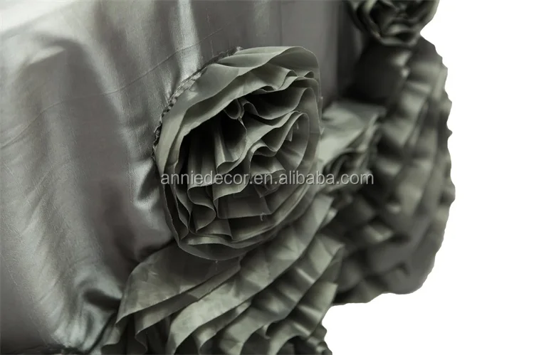 Vintage Round Polyester Taffeta Table Cloth For Wedding Party Events