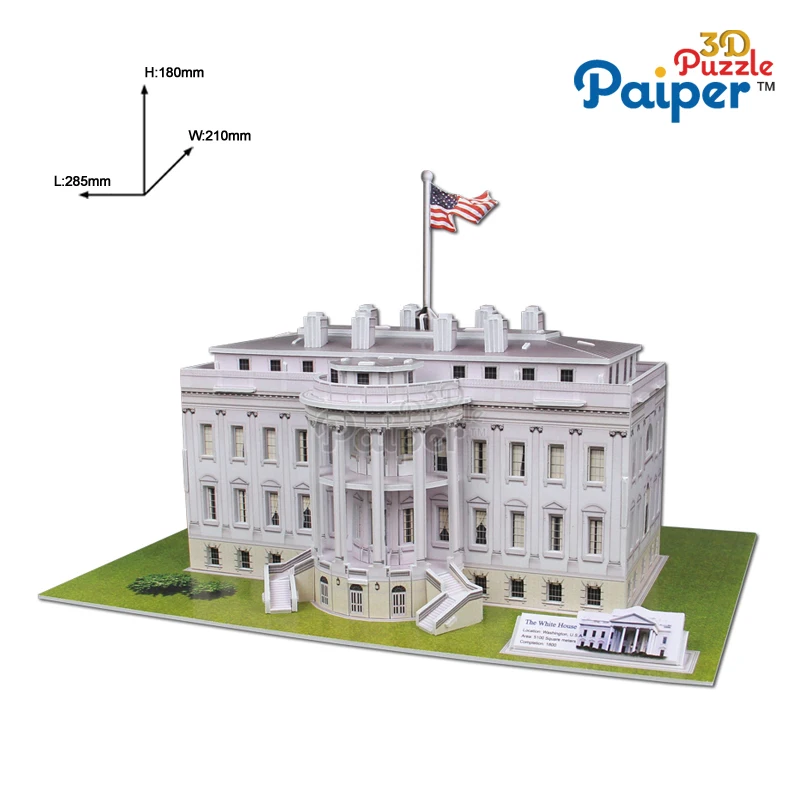 famous building model 3d puzzle customized