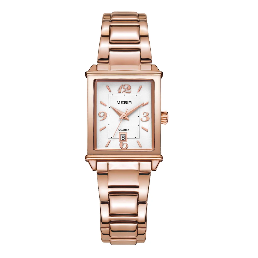 Megir Luxury Fashion Square Dial Quartz Watch Women Stainless Steel Back Business Lady Watch
Megir Luxury Fashion Square Dial Quartz Watch Women Stainless Steel Back Business Lady Watch