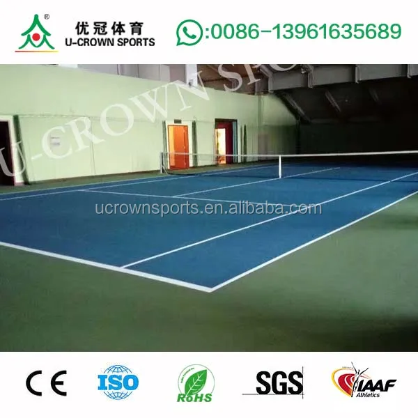 badminton court flooring with Silicon PU/Acrylic materials