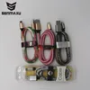 Leather Data Cable Sync Round Micro USB Wholesale Cable Manufacturer