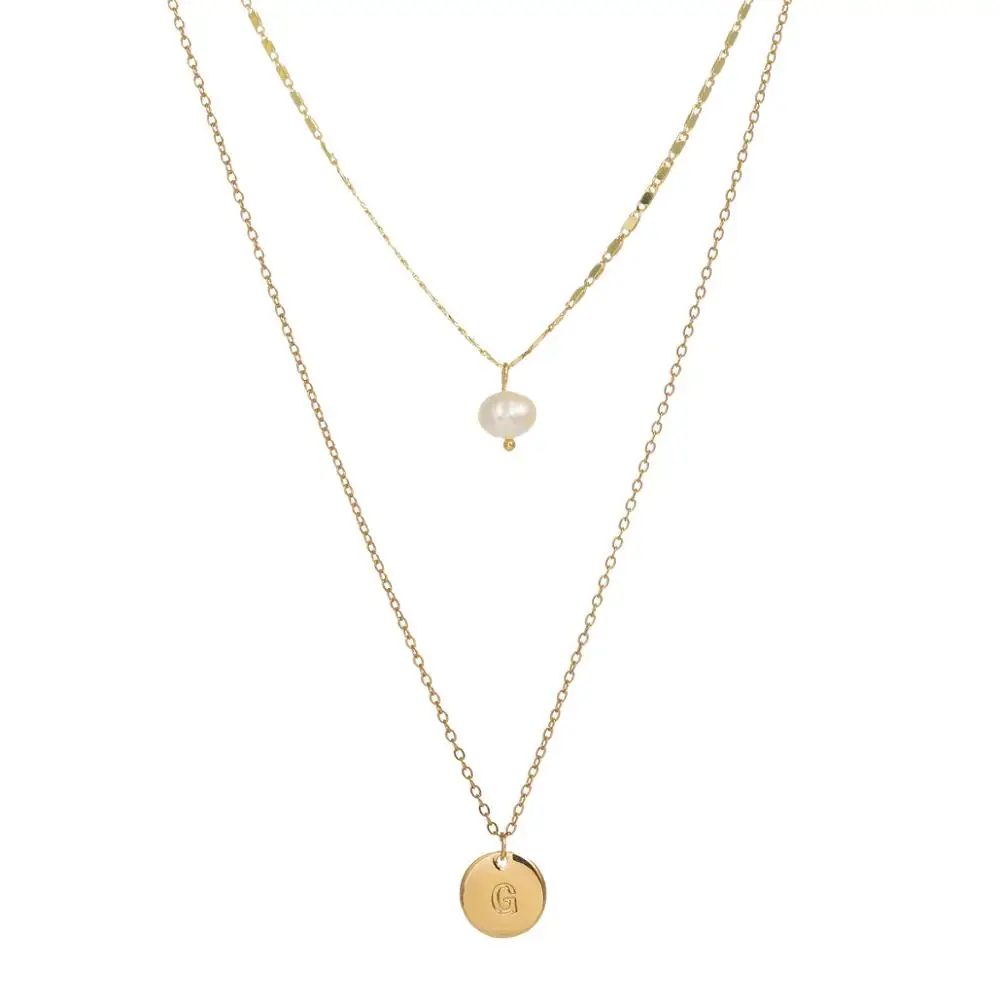 Gold Personalized 26 Letter Initials Pearl Pendant Multilayer Necklaces For Women (SK488), As picture
Gold Personalized 26 Letter Initials Pearl Pendant Multilayer Necklaces For Women (SK488), As picture