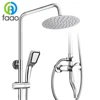 FAAO Solid brass modern design bath shower mixer set