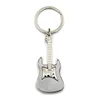 Wholesale china custom blank metal nickel plated musical instrument guitar shaped keychain