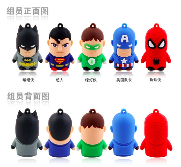 Cartoon character Spiderman/superman pen drive usb3.0 usb 2.0 CLE usb memory stick superheroes flash drive
Cartoon character Spiderman/superman pen drive usb3.0 usb 2.0 CLE usb memory stick superheroes flash drive