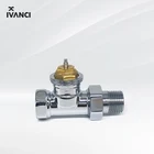 Ivanci EN215 Thermostatic water gas brass radiator valve for heating system with angle valve