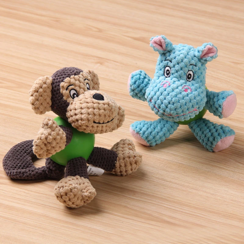 OnnPnnQ Mini Plush Cartoon Animals Toys Puppy Cat Interactive Toys For Small Dog Bite Resistant Chew Squeak Toys Pet Supplies4