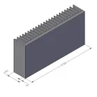 Al 6063 heatsink profile 230(W)*45(H)mm,flexible cutting length