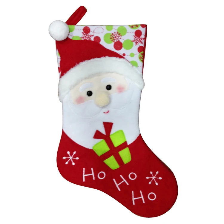 handmade santa claus snowman felt christmas decoration stocking