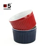 Custom design classic round color cupcake ceramic ramekin with high quality