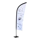 Custom promotional usage advertising exhibition event outdoor feather beach banner flag