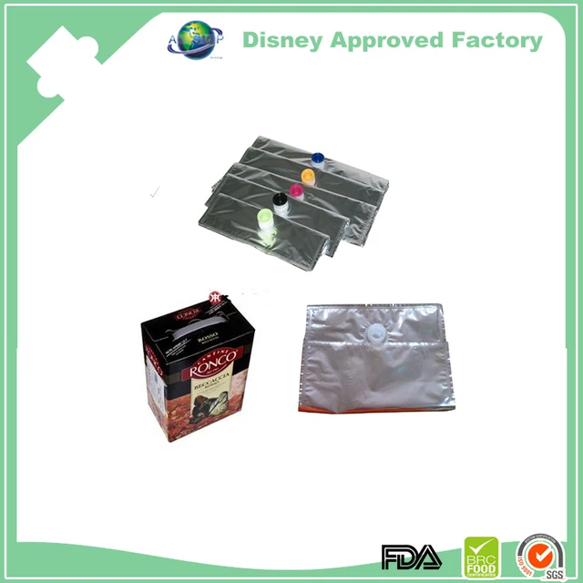 wholesale plastic al foil wine packaging bib bag in box 20 liter