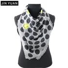 woman girl custom made printed 100% mecerized wool Square scarf