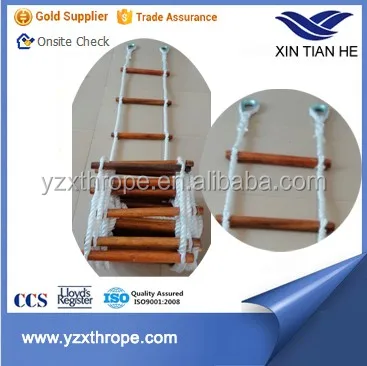 Nuevos productos lanzados nylon seguridad al aire libre escalada escalera de cuerda