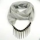 RM120 New Design Women's Infinity Stole Scarf Wrapshawl With Pendant Necklace Jewelry