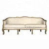 3 Seater Home Furniture Oak Wood Sofa Provincial French Country Linen Sofa