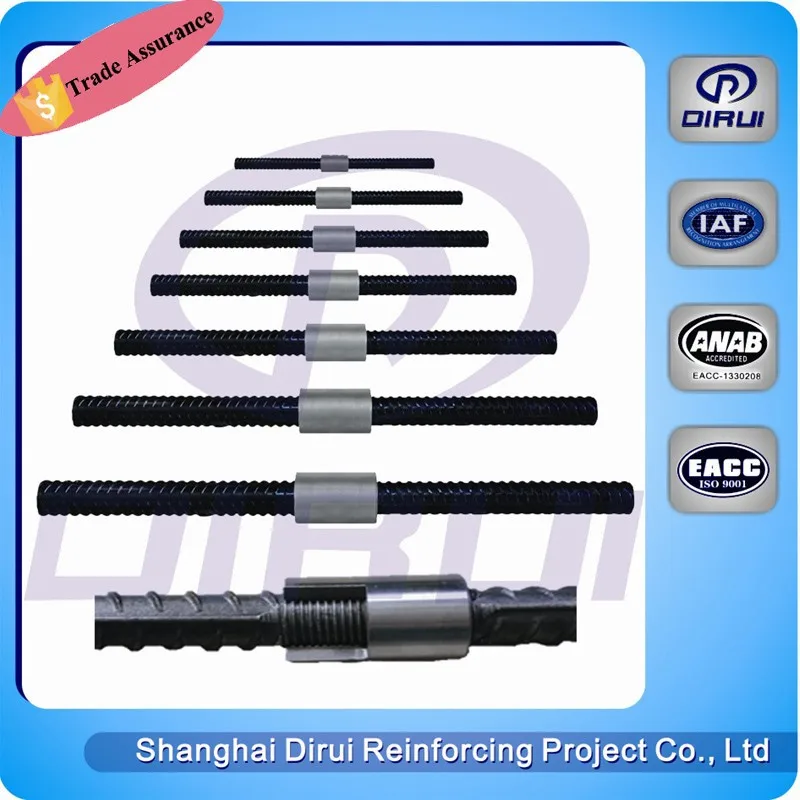 Shanghai Dirui rebar coupler materials used in building construction for steel angle bar