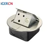 stainless steel pop up socket for South Africa markets/made in china pop- up floor power socket box with SA