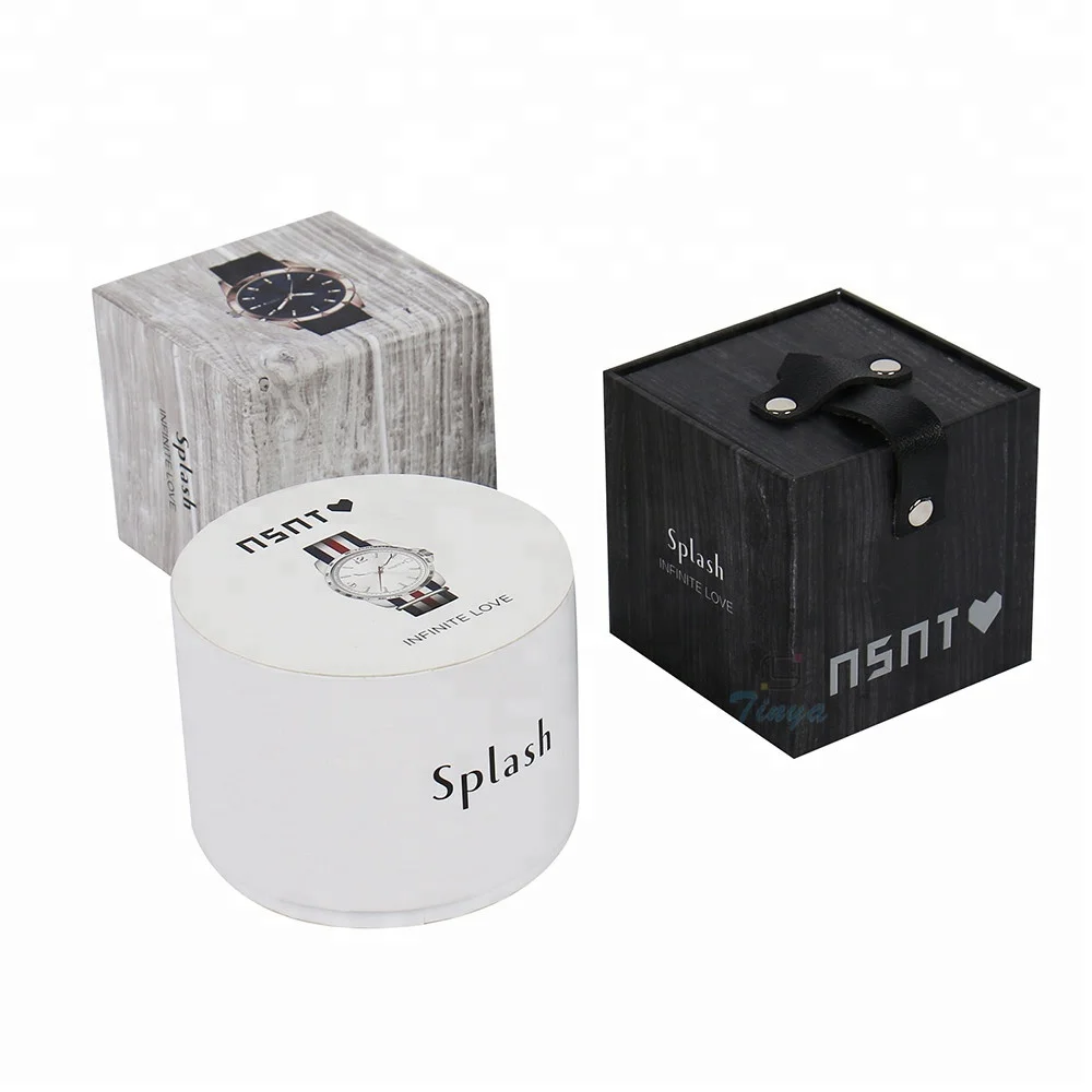 square watch gift box material: 157gsm art paper  2mm cardboard