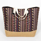 Jute Eco Friendly Shopping Bag Foldable Cotton Zipper