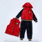 Wholesale Kids Winter Clothing Set High Quality Vest Coat+Pants Girls Clothes Set