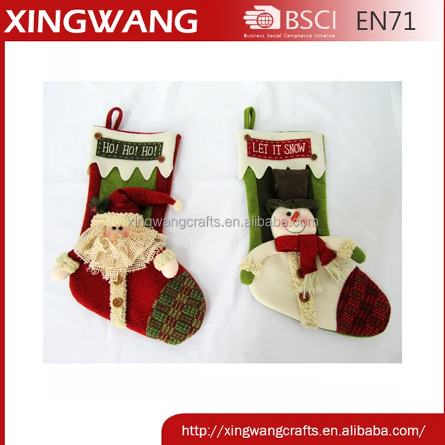 felt new design christmas stocking wholesale 2016 dropshipping