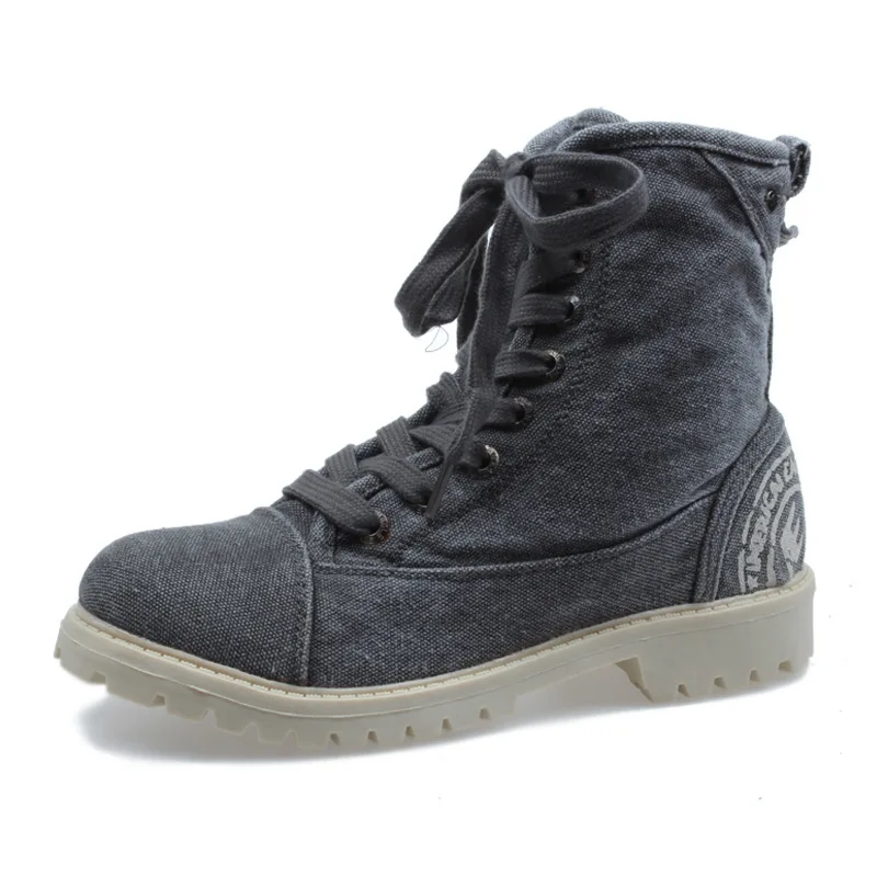 Casual Canvas Shoes Women 2015 Spring Autumn Brand Womens High Top Sneakers Women Non-slip Lace up Canvas Sneakers Martin Shoes