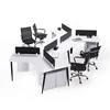 Contemporary New Design Office Workstation For 6 Person Office Computer Table Staff Desk