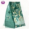 guangzhou beautiful green bridal embroidery net lace fabric emerald green