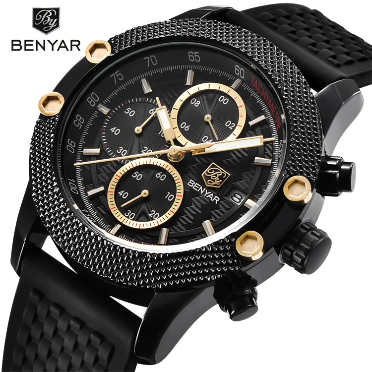 BENYAR BY 5109 Chronograph Sport Top Brand Trendy Luxury Watches Men's Business Casual Men's Quartz Watch Band Watch
BENYAR BY 5109 Chronograph Sport Top Brand Trendy Luxury Watches Men's Business Casual Men's Quartz Watch Band Watch