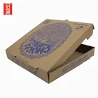 Custom Corrugated Carton of 12 inch Printed Pizza Delivery Box Brown Kraft