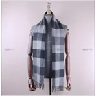 Qsky autumn winter warm wool plaid blanket scarf for shawl