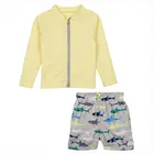 Boy Little Children customized full sun protection UV beachwear set UPF 50 swimsuit boy rashguard set